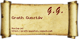 Grath Gusztáv névjegykártya