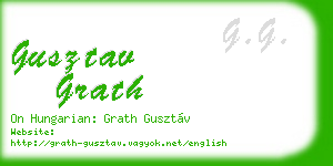 gusztav grath business card